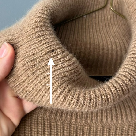 Quince Mongolian Cashmere Fisherman Turtleneck Sweater in Teak - Picture 7 of 11